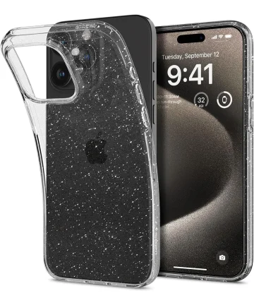 Spigen Liquid Crystal iPhone 15 Pro Max Hoesje Glitter Quartz Hoesjes