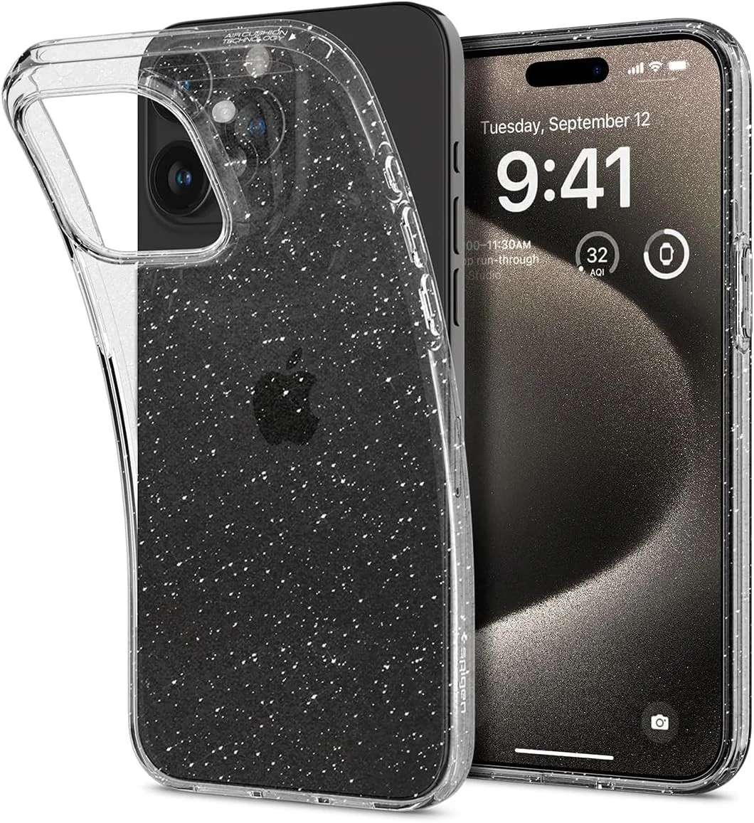 Spigen Liquid Crystal iPhone 15 Pro Max Hoesje Glitter Quartz afbeelding 1