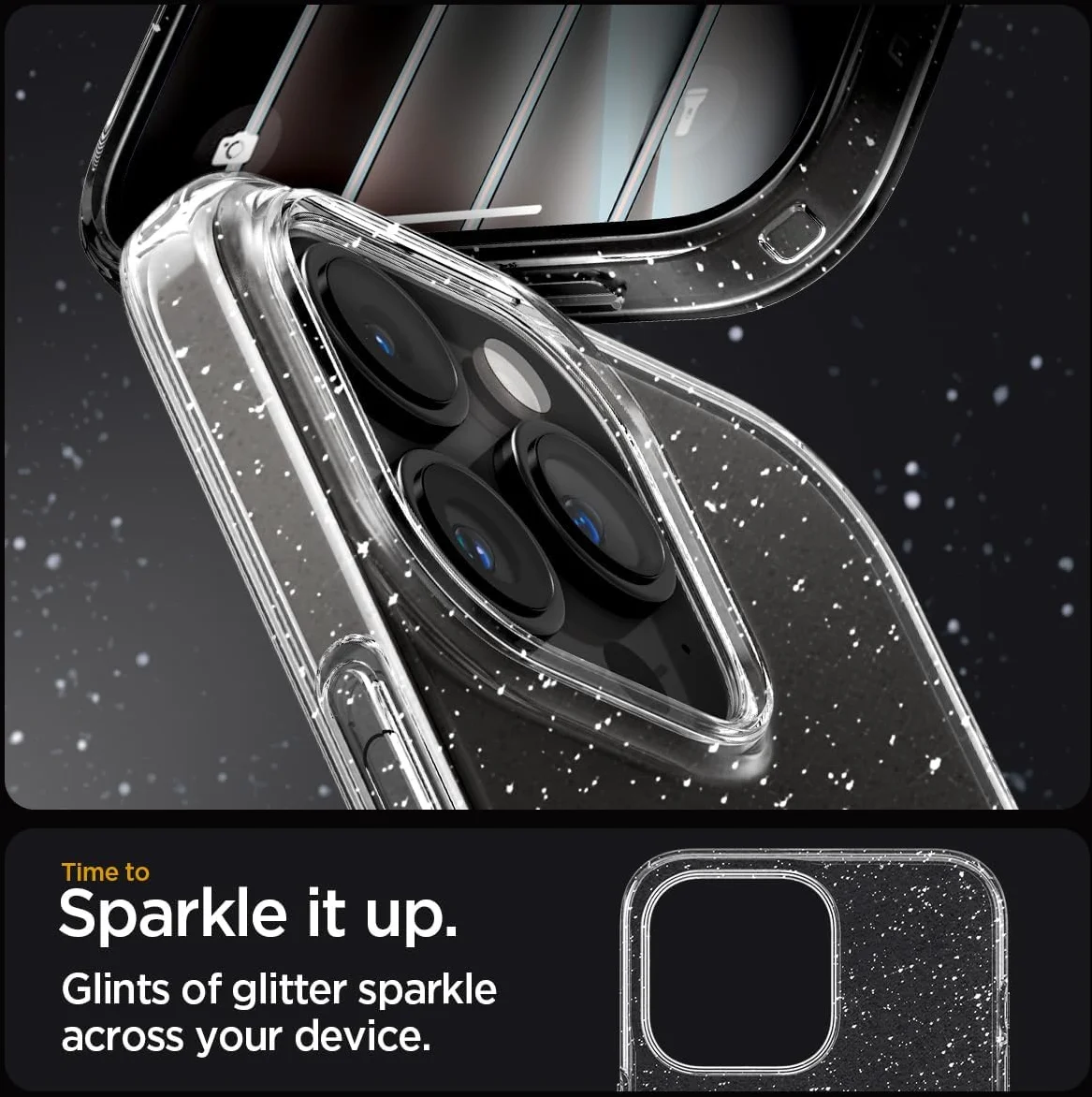 Spigen Liquid Crystal iPhone 15 Pro Max Hoesje Glitter Quartz afbeelding 3