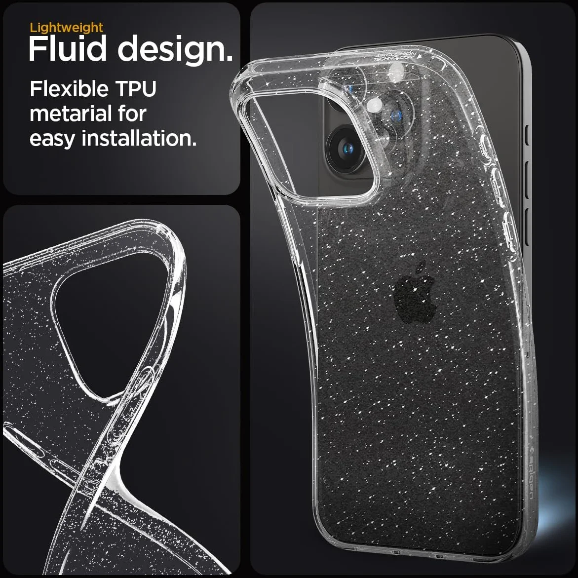 Spigen Liquid Crystal iPhone 15 Pro Max Hoesje Glitter Quartz afbeelding 4