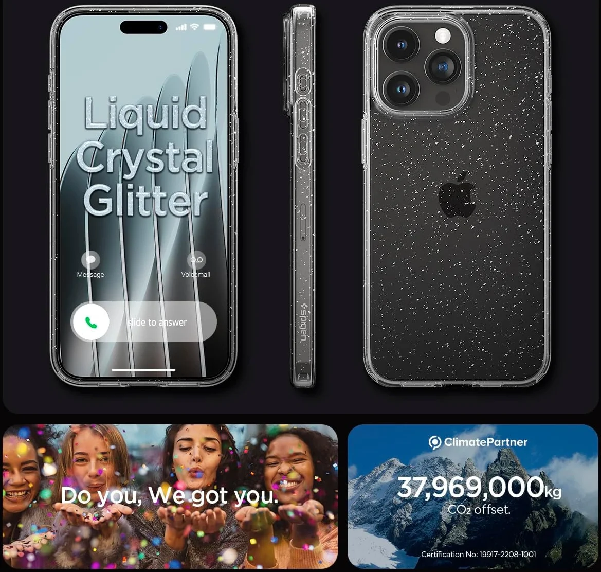 Spigen Liquid Crystal iPhone 15 Pro Max Hoesje Glitter Quartz afbeelding 7