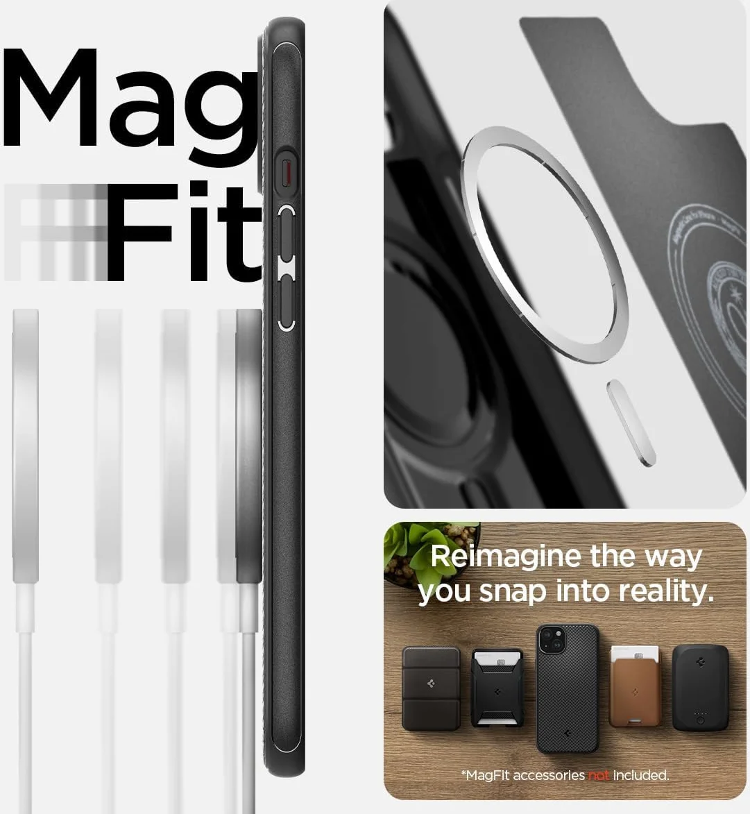 Spigen Mag Armor Apple iPhone 15 Plus Hoesje MagSafe Back Cover Zwart afbeelding 7