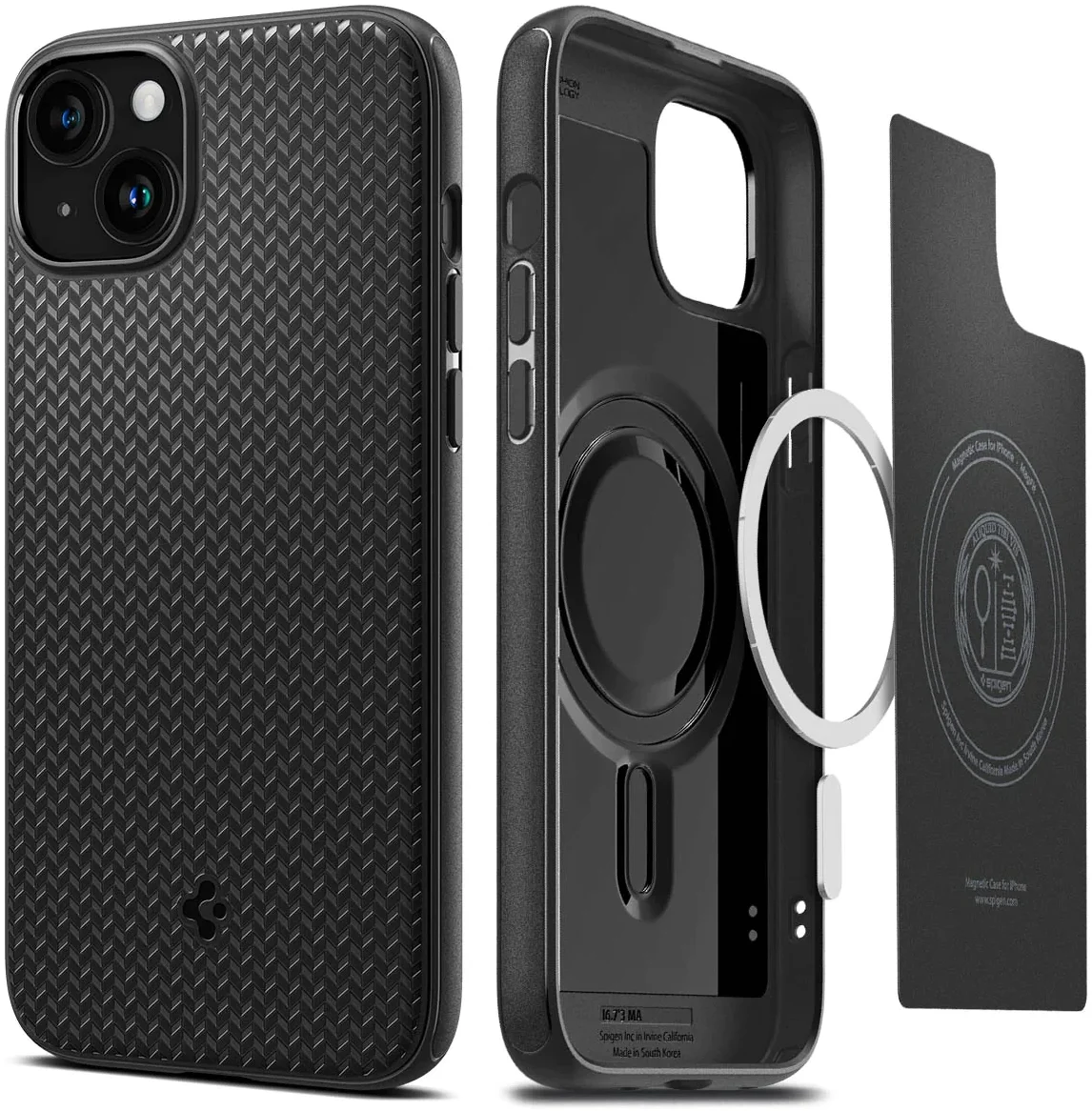 Spigen Mag Armor Apple iPhone 15 Plus Hoesje MagSafe Back Cover Zwart afbeelding 2