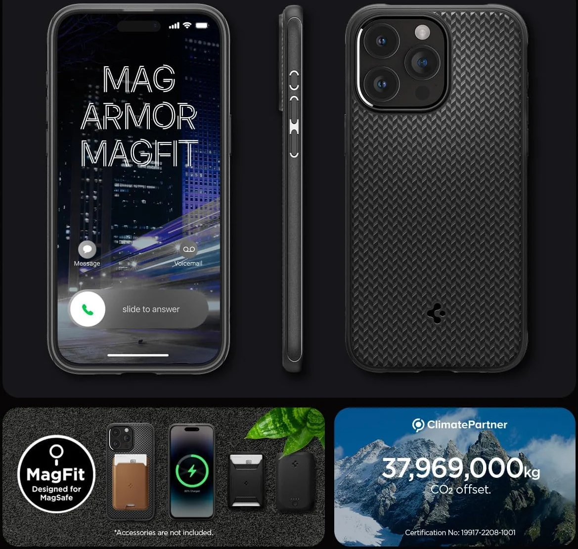 Spigen Mag Armor Apple iPhone 15 Pro Hoesje MagSafe Back Cover Zwart afbeelding 3