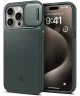Spigen Optik Armor Apple iPhone 15 Pro Hoesje Camera Slider Groen