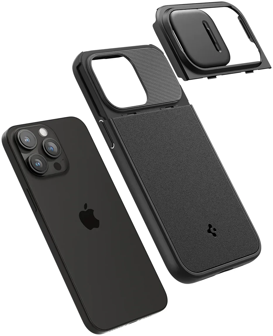 Spigen Optik Armor Apple iPhone 15 Pro Hoesje Camera Slider Zwart afbeelding 4