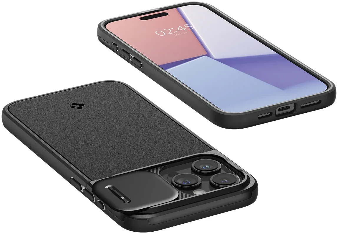 Spigen Optik Armor Apple iPhone 15 Pro Hoesje Camera Slider Zwart afbeelding 5