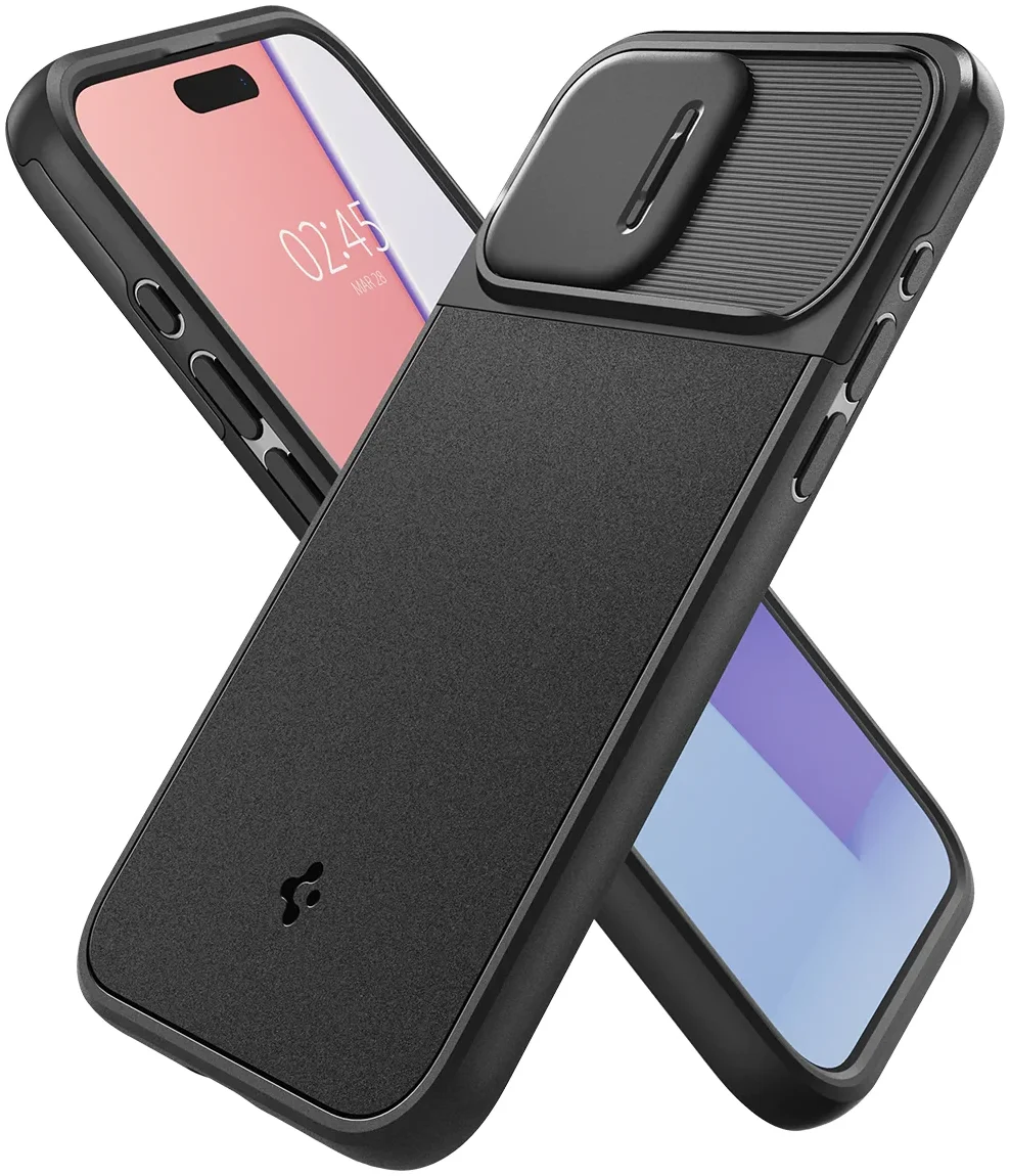Spigen Optik Armor Apple iPhone 15 Pro Hoesje Camera Slider Zwart afbeelding 6
