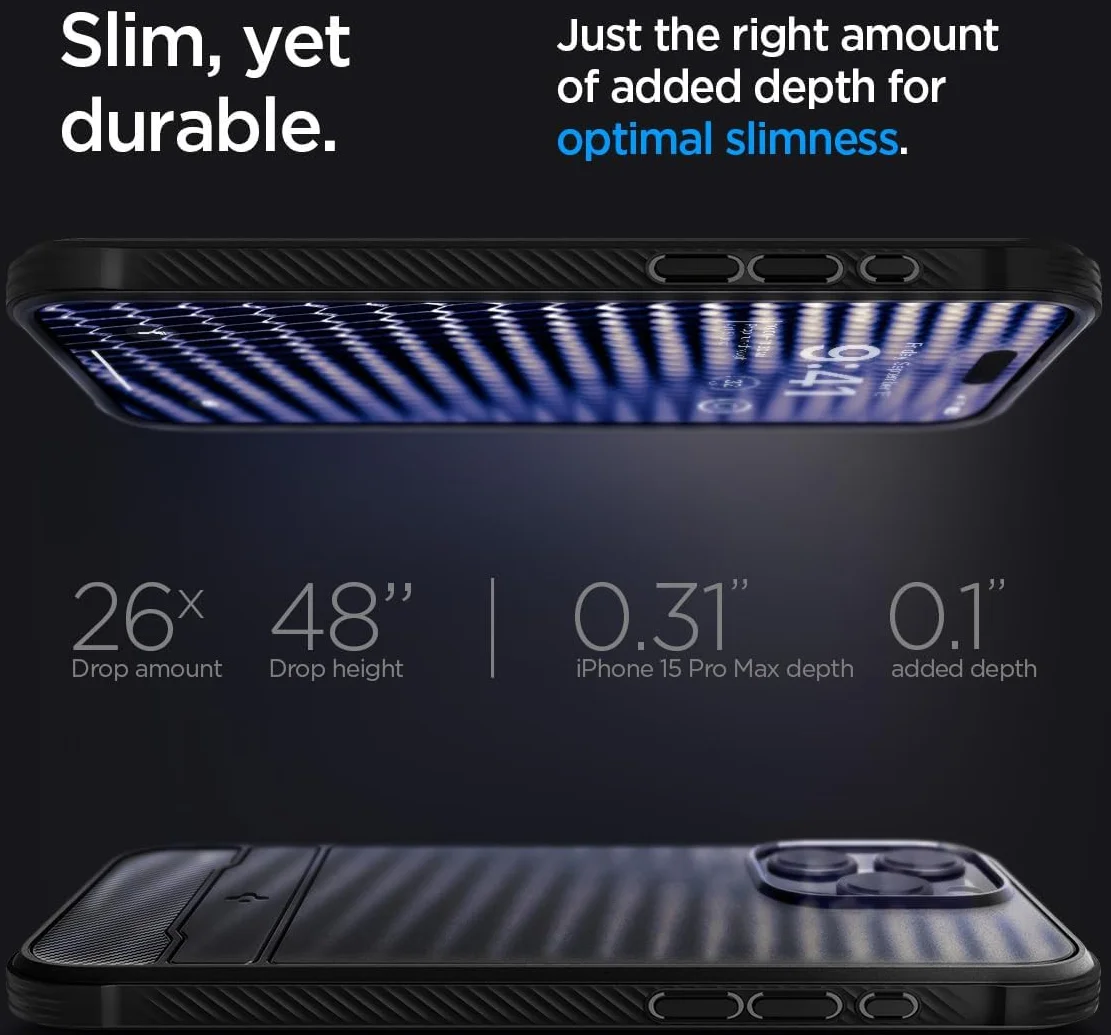 Spigen Rugged Armor Apple iPhone 15 Pro Max Hoesje MagSafe Zwart afbeelding 6