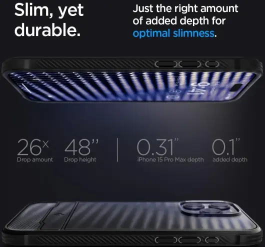 Spigen Rugged Armor Apple iPhone 15 Pro Max Hoesje MagSafe Zwart afbeelding 6