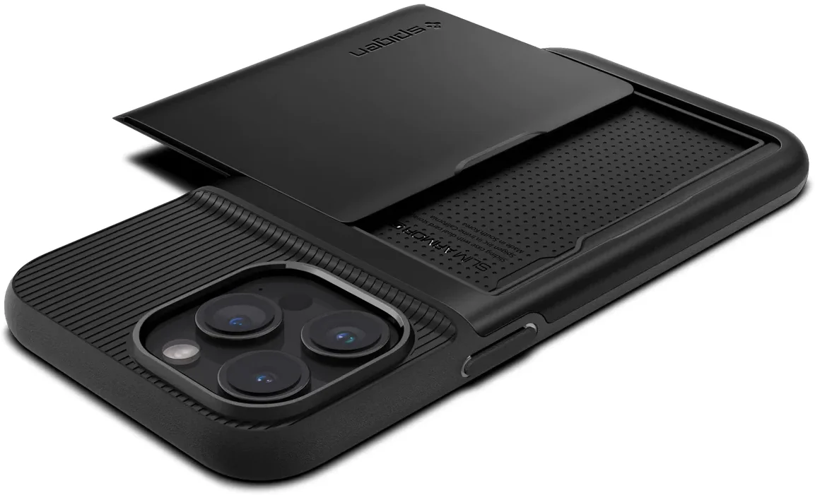 Spigen Slim Armor CS Apple iPhone 15 Pro Hoesje Back Cover Zwart afbeelding 7