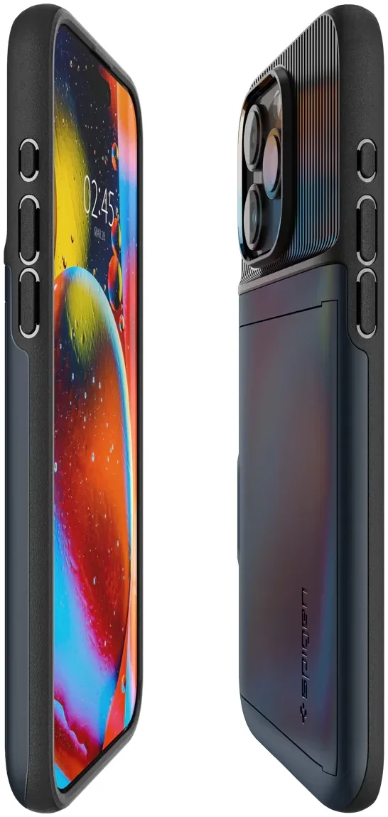 Spigen Slim Armor CS Apple iPhone 15 Pro Hoesje Back Cover Metal Slate afbeelding 5