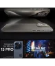 Spigen Thin Fit Apple iPhone 15 Pro Hoesje Back Cover Gunmetal