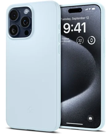 Spigen Thin Fit Apple iPhone 15 Pro Hoesje Back Cover Blauw Hoesjes