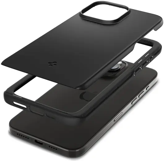 Spigen Thin Fit Apple iPhone 15 Pro Max Hoesje Back Cover Zwart afbeelding 2