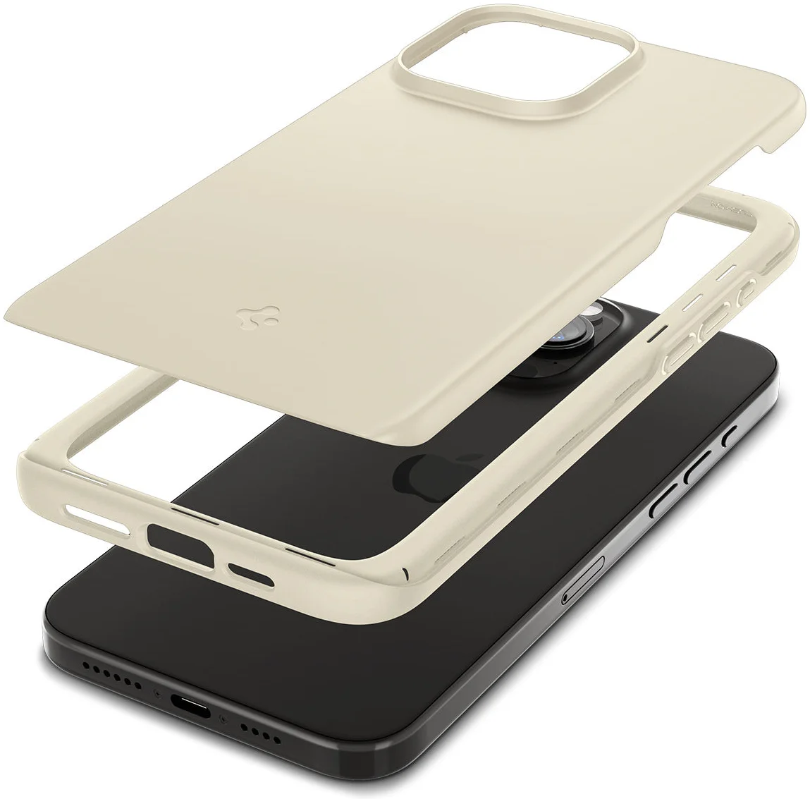 Spigen Thin Fit Apple iPhone 15 Pro Max Hoesje Back Cover Beige afbeelding 9