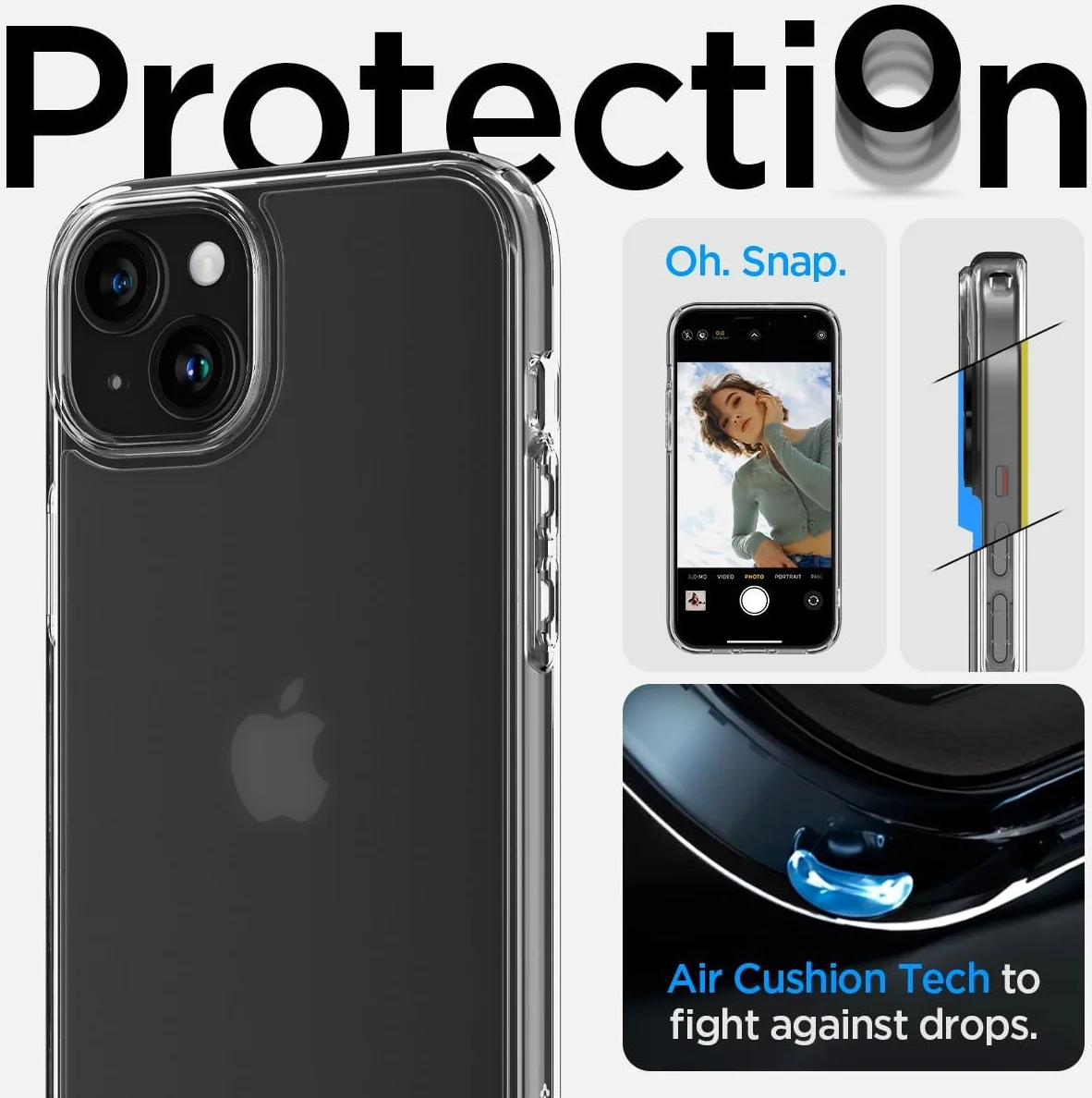 Spigen Ultra Hybrid Apple iPhone 15 Hoesje Back Cover Frost Clear afbeelding 4