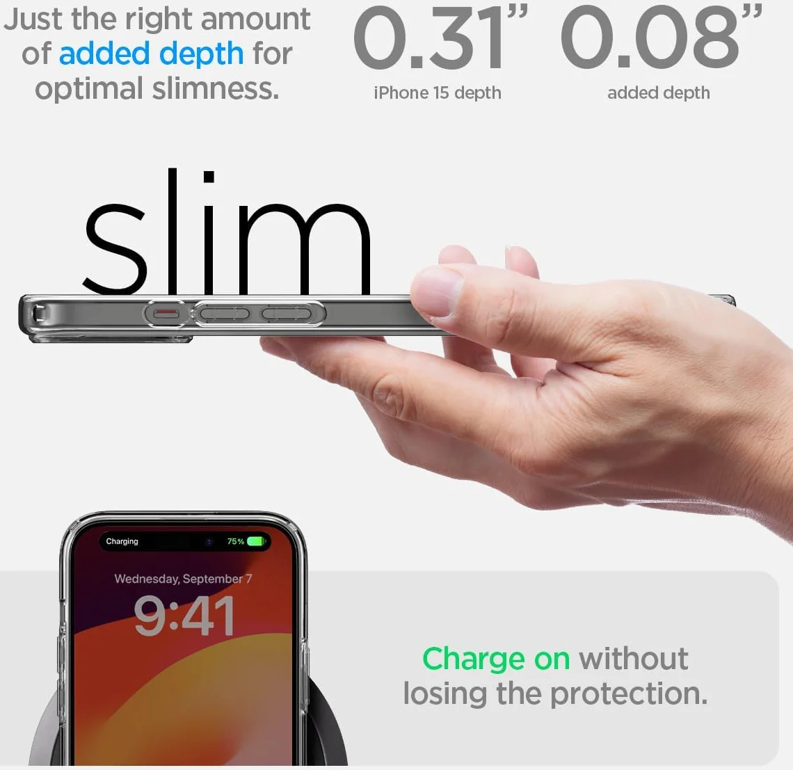 Spigen Ultra Hybrid Apple iPhone 15 Hoesje Back Cover Frost Clear afbeelding 5