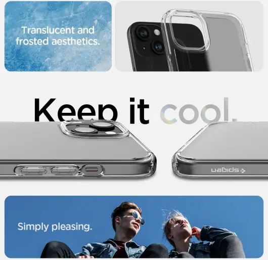 Spigen Ultra Hybrid Apple iPhone 15 Hoesje Back Cover Frost Clear afbeelding 3