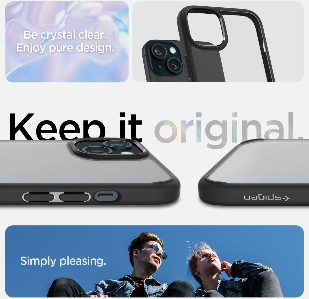 Spigen Ultra Hybrid Apple iPhone 15 Hoesje Back Cover Matte Zwart afbeelding 3