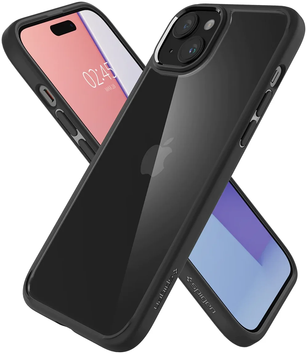 Spigen Ultra Hybrid Apple iPhone 15 Hoesje Back Cover Matte Zwart afbeelding 12