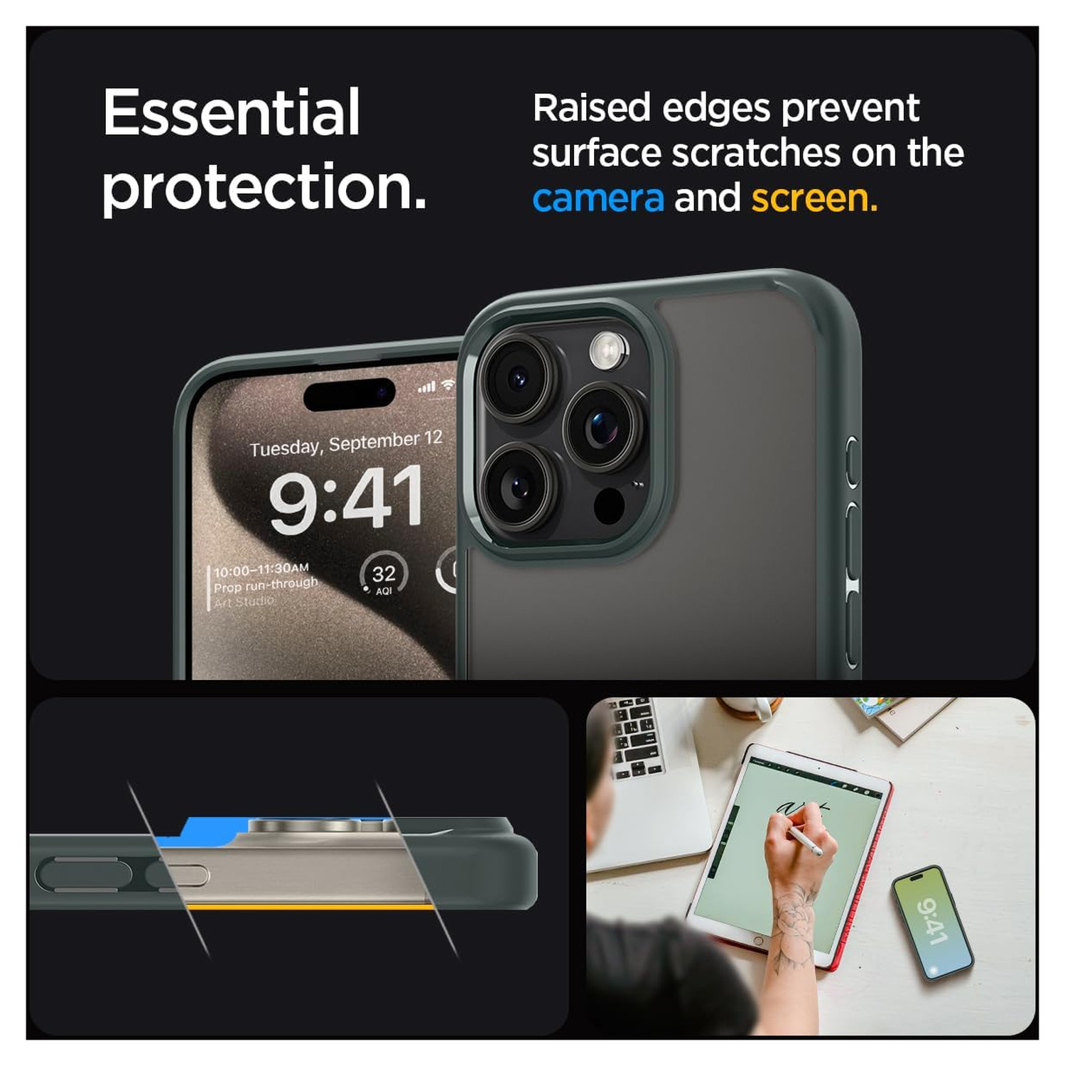 Spigen Ultra Hybrid Apple iPhone 15 Pro Max Hoesje Frost Green afbeelding 5