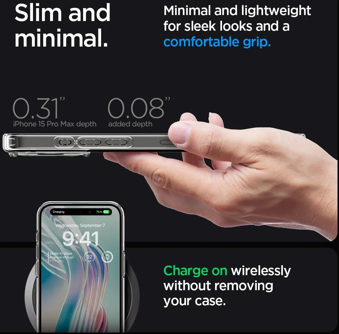 Spigen Ultra Hybrid Apple iPhone 15 Pro Max Hoesje Frost Green afbeelding 4