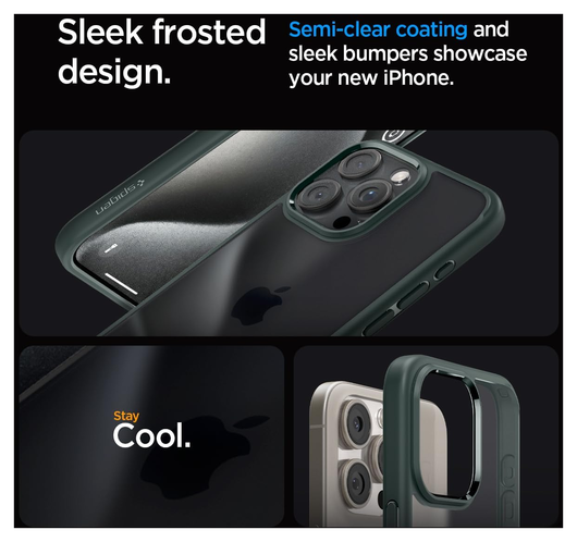 Spigen Ultra Hybrid Apple iPhone 15 Pro Max Hoesje Frost Green afbeelding 4