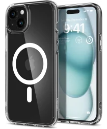 Spigen Ultra Hybrid MagSafe Apple iPhone 15 Hoesje Transparant Wit