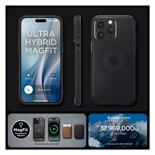 Spigen Ultra Hybrid MagSafe iPhone 15 Pro Max Hoesje Zwart afbeelding 8