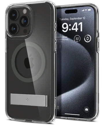 Spigen Ultra Hybrid MagSafe Apple iPhone 15 Pro Hoesje Graphite Hoesjes