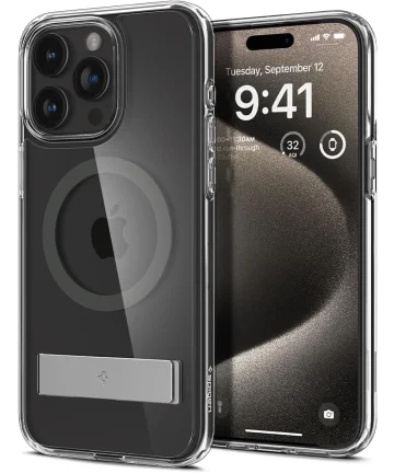 Spigen Ultra Hybrid MagSafe Apple iPhone 15 Pro Max Hoesje Graphite Hoesjes
