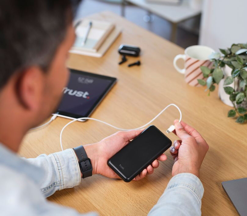 Trust Eco Redoh 10.000 mAh Powerbank Fast Charge USB / USB-C Groen afbeelding 5