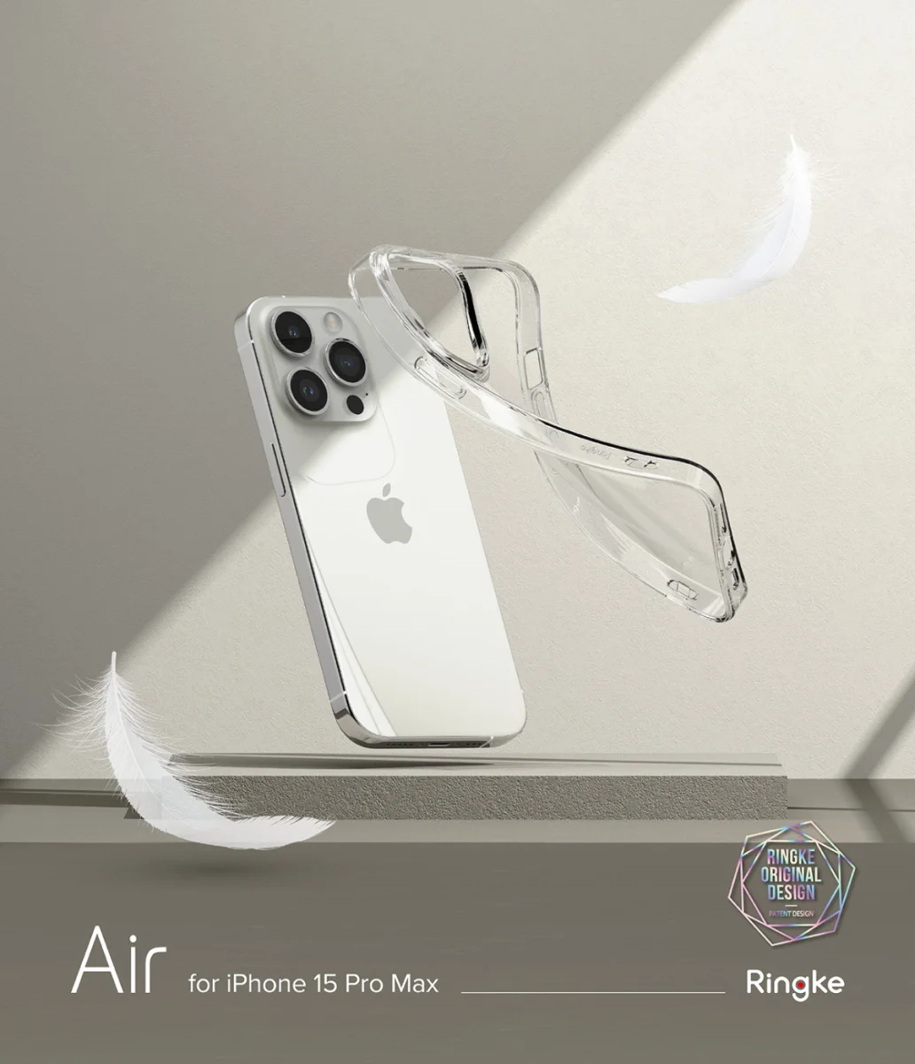 Ringke Air Apple iPhone 15 Pro Max Hoesje Flexibel TPU Transparant afbeelding 13