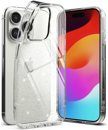 Ringke Air Apple iPhone 15 Pro Max Hoesje Flexibel TPU Glitter Clear Hoesjes