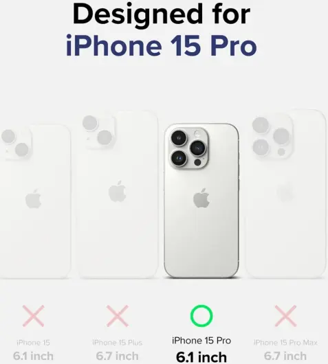 Ringke Fusion Apple iPhone 15 Pro Hoesje Back Cover Transparant afbeelding 7