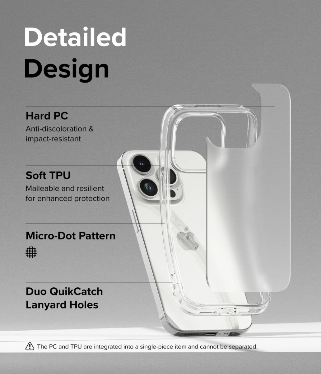 Ringke Fusion Apple iPhone 15 Pro Hoesje Back Cover Matte Transparant afbeelding 5
