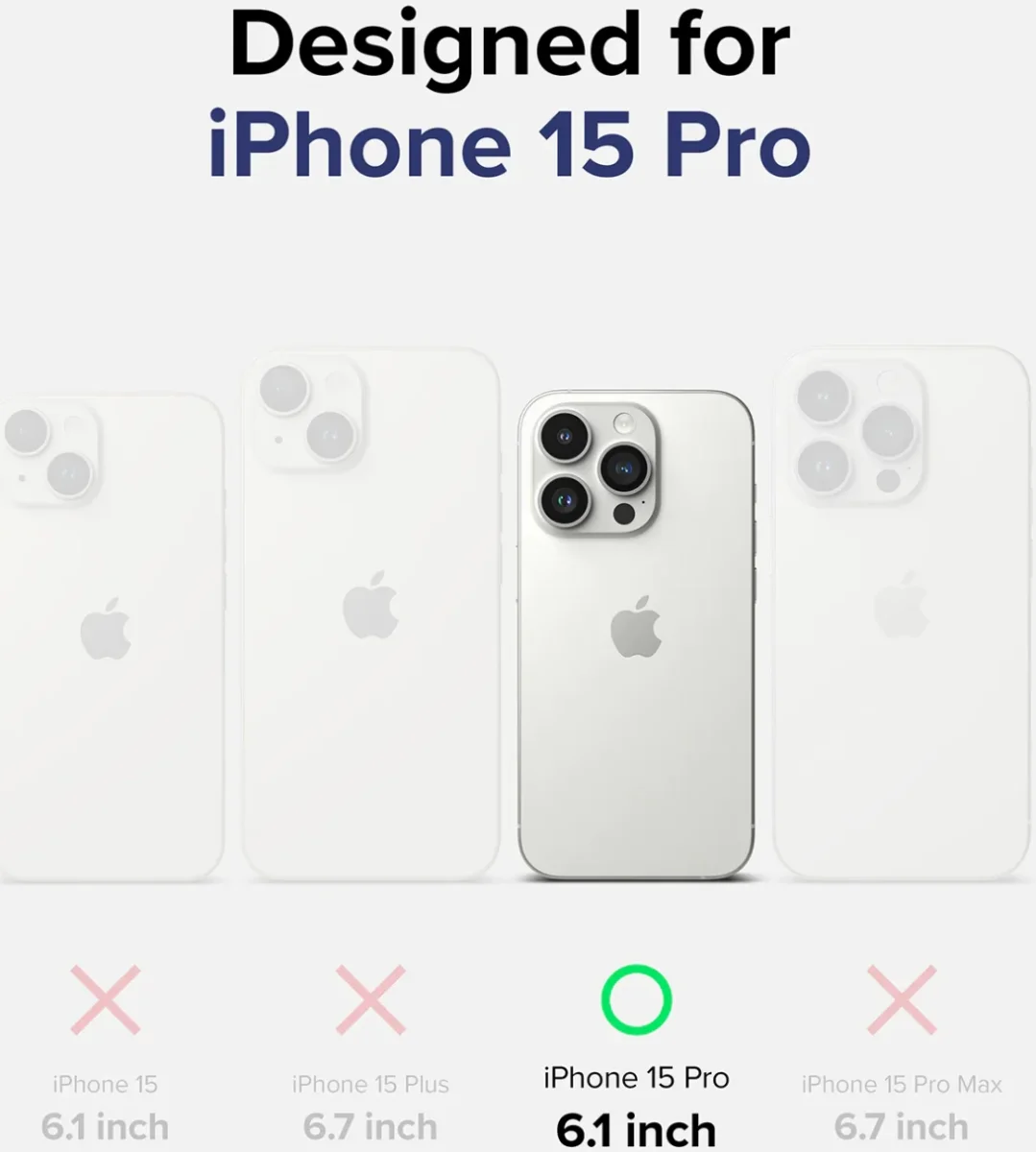 Ringke Fusion Apple iPhone 15 Pro Hoesje Back Cover Matte Transparant afbeelding 6
