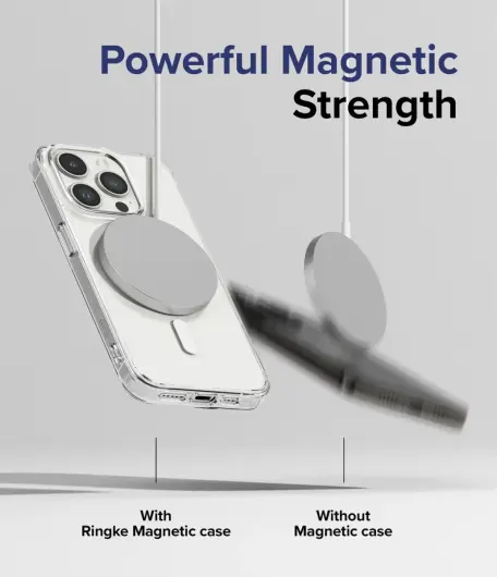 Ringke Fusion Magnetic iPhone 15 Pro Hoesje MagSafe Matte Transparant afbeelding 10