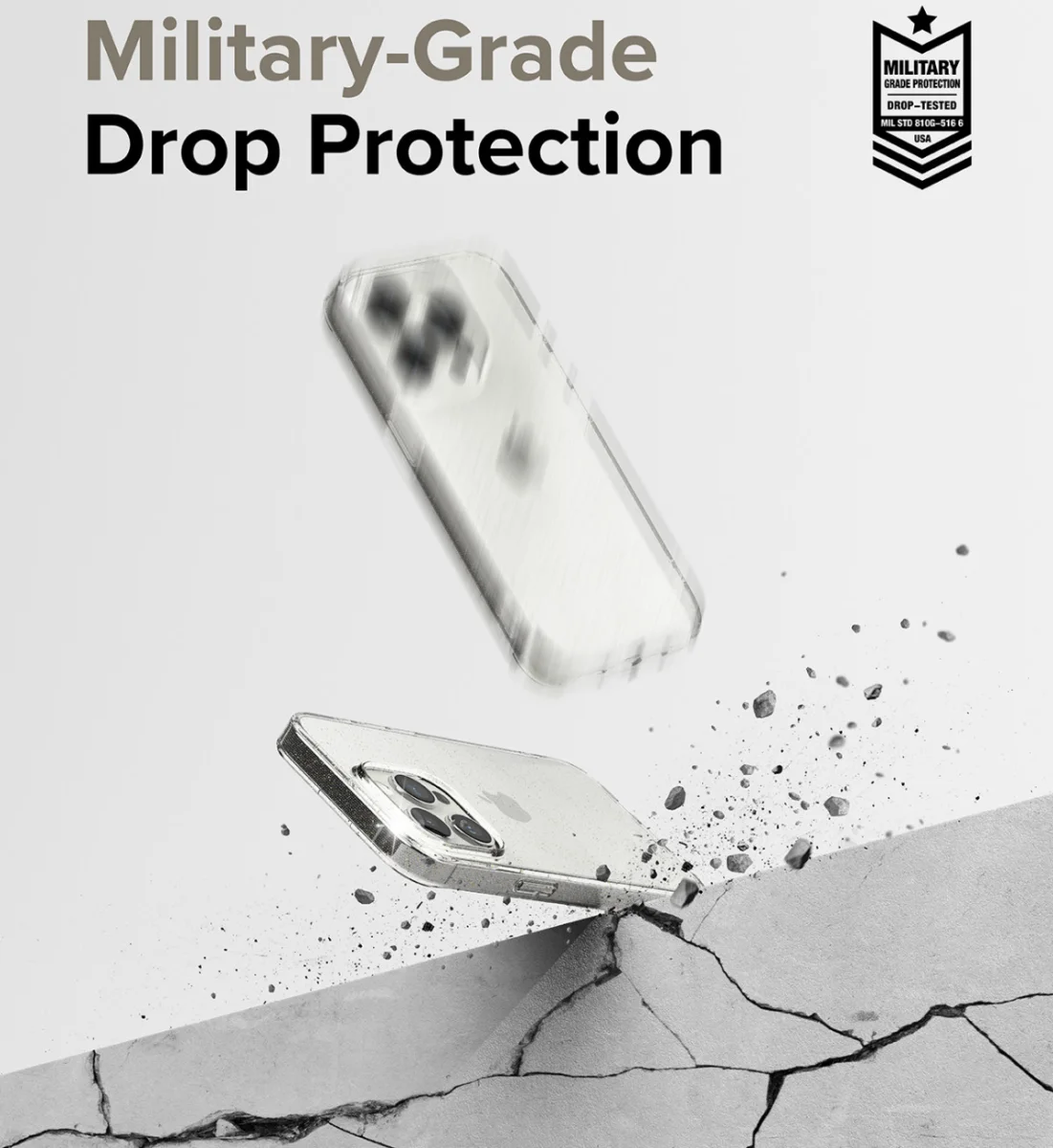 Ringke Air Apple iPhone 15 Pro Hoesje Flexibel TPU Glitter Transparant afbeelding 3