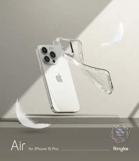 Ringke Air Apple iPhone 15 Pro Hoesje Flexibel TPU Glitter Transparant afbeelding 11