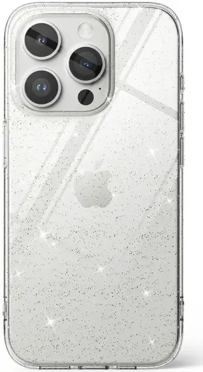 Ringke Air Apple iPhone 15 Pro Hoesje Flexibel TPU Glitter Transparant afbeelding 12