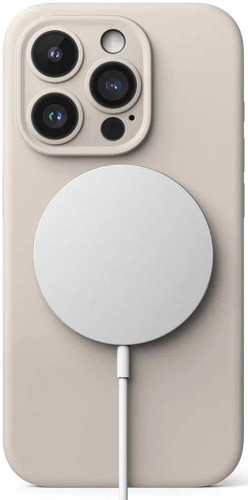 Ringke Silicone Apple iPhone 15 Pro Hoesje Back Cover MagSafe Beige afbeelding 16