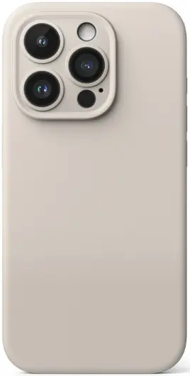 Ringke Silicone Apple iPhone 15 Pro Hoesje Back Cover MagSafe Beige afbeelding 2