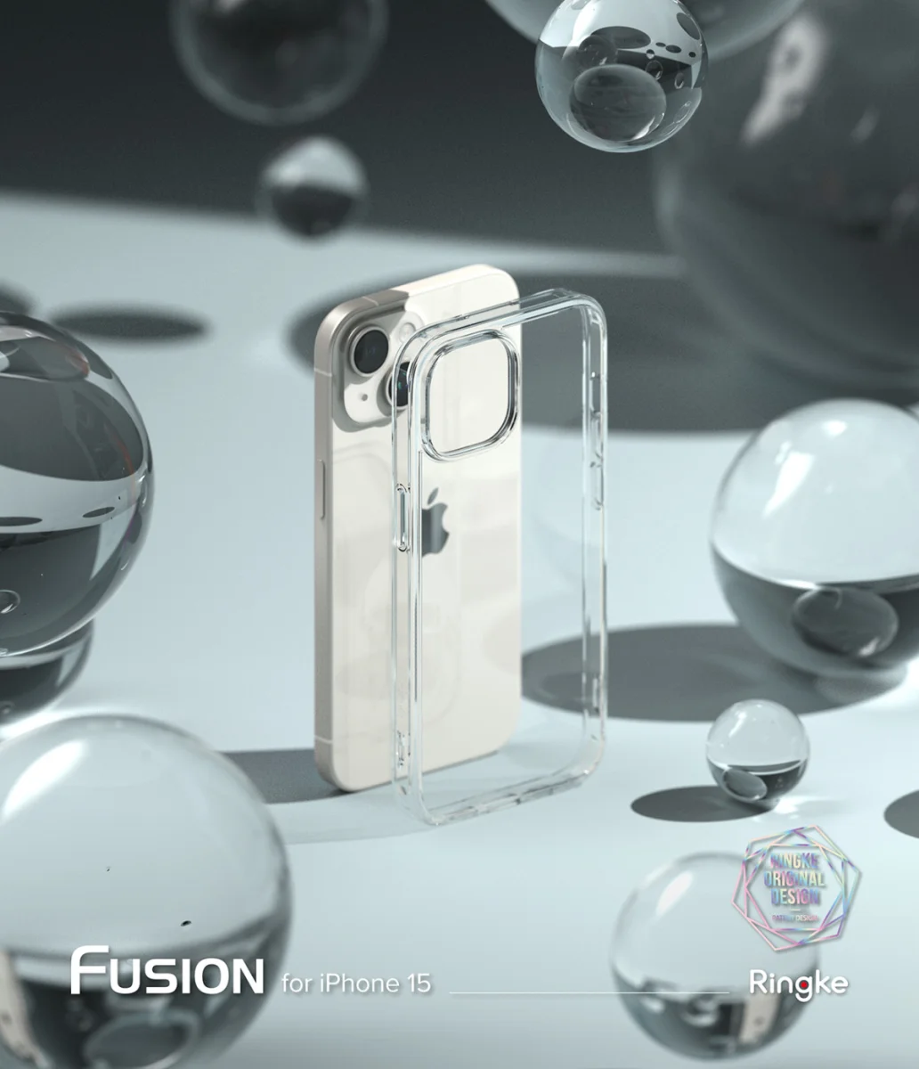 Ringke Fusion Apple iPhone 15 Plus Hoesje Back Cover Matte Transparant afbeelding 10