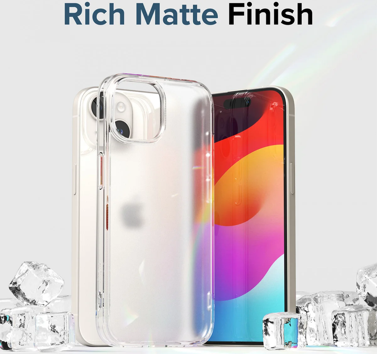 Ringke Fusion Apple iPhone 15 Plus Hoesje Back Cover Matte Transparant afbeelding 2