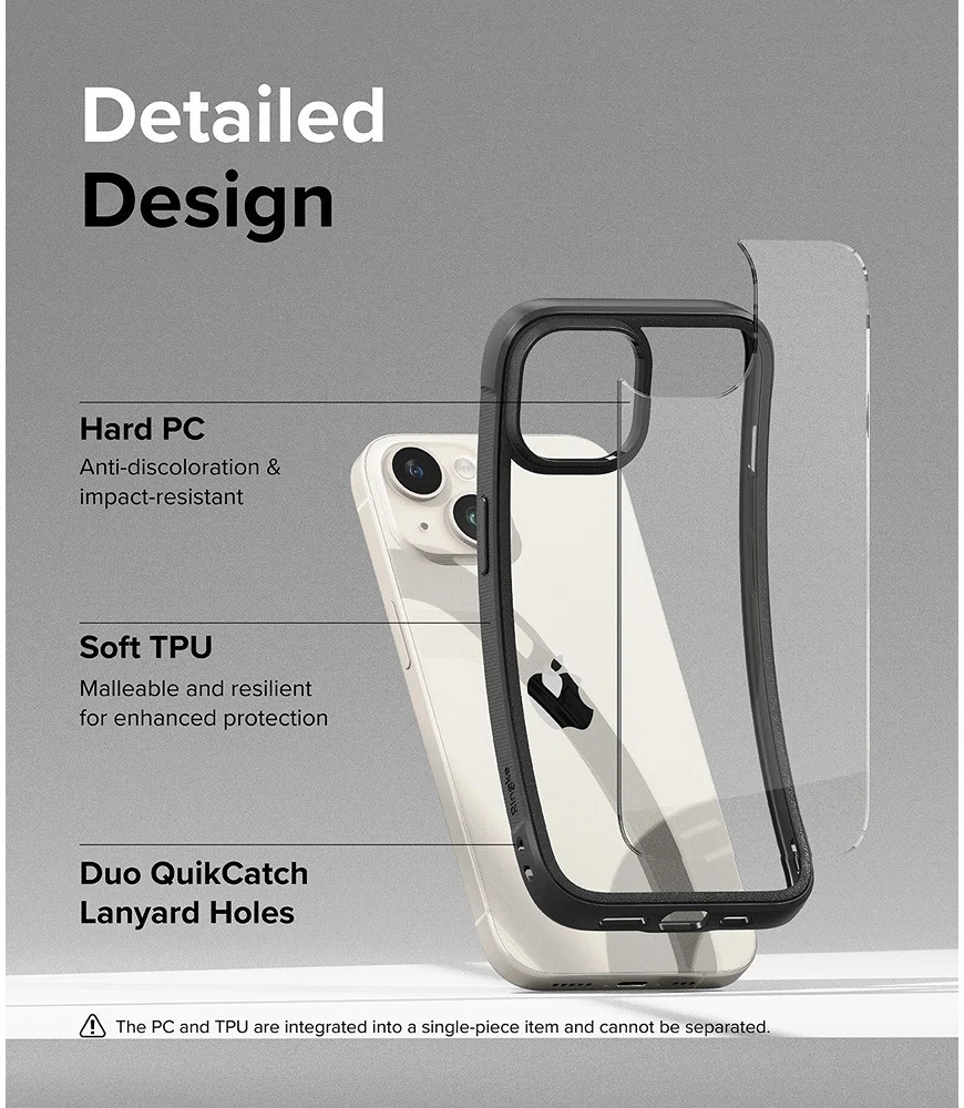 Ringke Fusion Bold Apple iPhone 15 Plus Hoesje Back Cover Zwart afbeelding 6