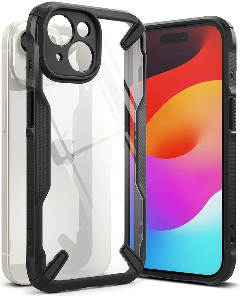 Ringke Fusion X Apple iPhone 15 Plus Hoesje Back Cover Zwart afbeelding 1