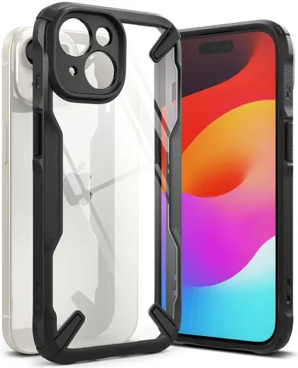 Ringke Fusion X Apple iPhone 15 Plus Hoesje Back Cover Zwart afbeelding 1