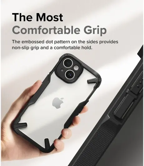 Ringke Fusion X Apple iPhone 15 Plus Hoesje Back Cover Zwart afbeelding 4
